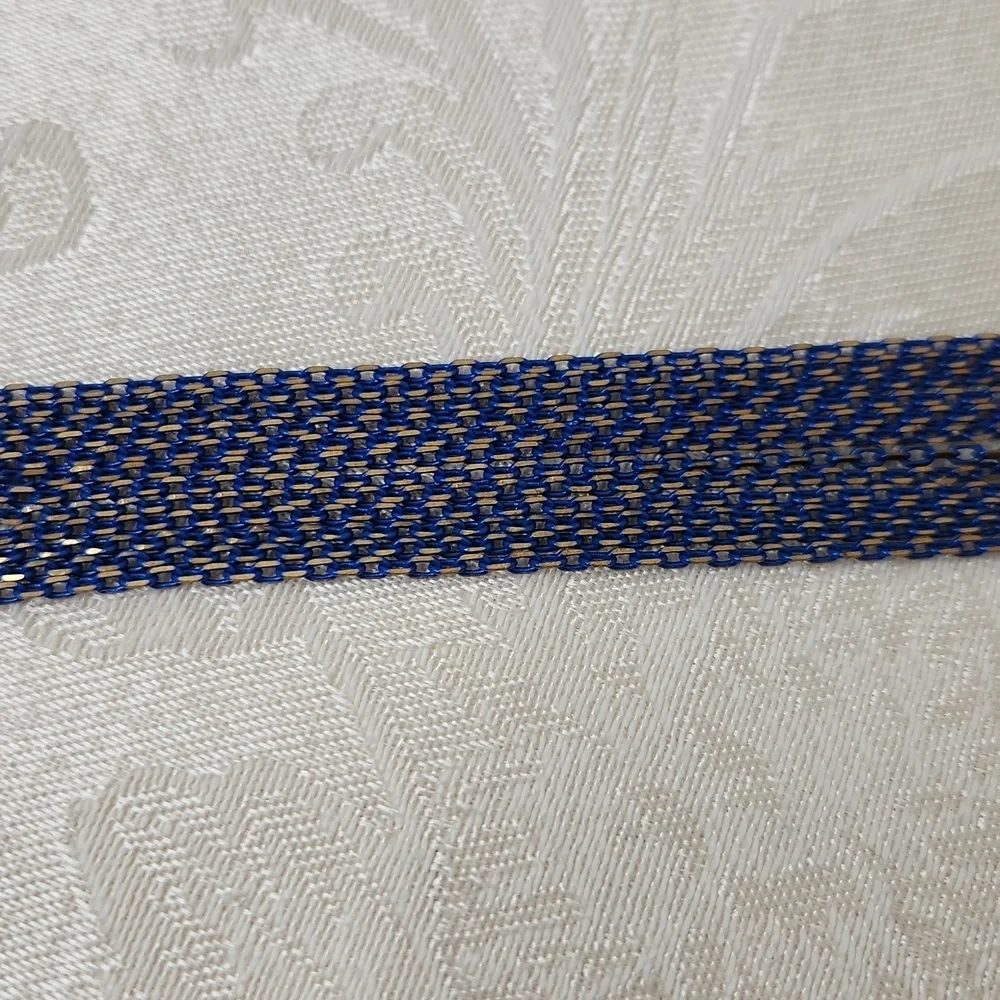 Cara NY necklace blue gold shimmer flex multi-strand